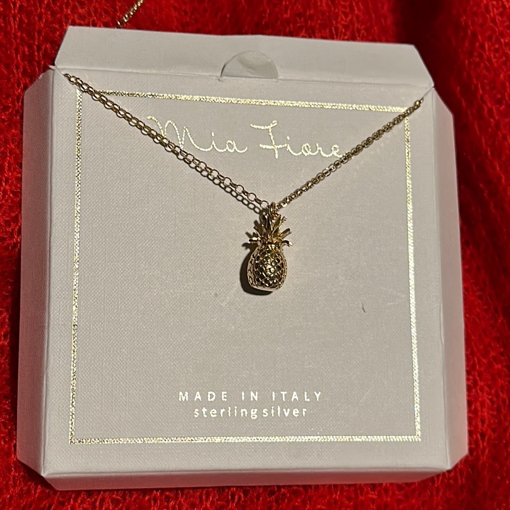 Mia Fiore Gold Pineapple Pendant Necklace